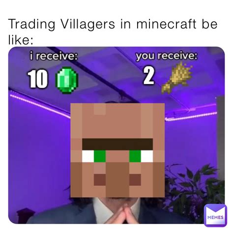 minecraft villager meme|villager memes tiktok.